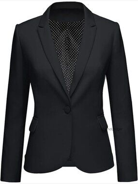 Long Sleeve Notch Lapel Button Down Blazer with Pockets